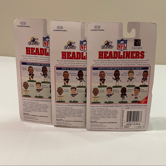 NFL Headliners Marino, George & Bruce Figures 1997 NEW! - Picture 2 of 3